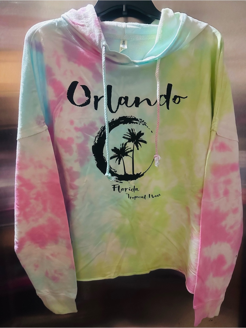 US Apparel✨🤍💚🩷 Pastel Tie-Dye Orlando Hoodie - Pink, Green, Light Blue